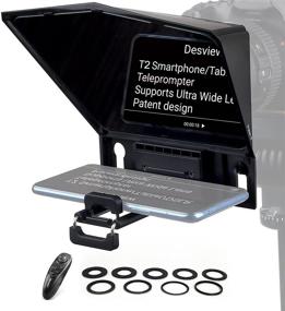 img 4 attached to Desview T2 Teleprompter with Remote Control - 11 inch 70/30 Beam Splitter Glass for iPad, Smartphone, Tablet, DSLR Camera - Ideal for Camera Video Recording