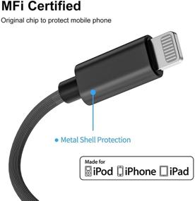 img 2 attached to 🎧 FAPO Lightning Earbuds, Quad Drivers Wired in-Ear Earphones with Microphone and Volume Control, MFi Certified, Noise Isolation Headphones for iPhone 13 iPhone 12 11 XR XS 8P 7P -All iOS System (Black)