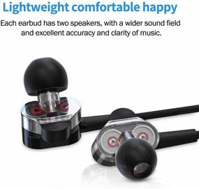 img 3 attached to 🎧 FAPO Lightning Earbuds, Quad Drivers Wired in-Ear Earphones with Microphone and Volume Control, MFi Certified, Noise Isolation Headphones for iPhone 13 iPhone 12 11 XR XS 8P 7P -All iOS System (Black)