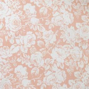 img 1 attached to Brandream Peach Rose Print Crib Sheets - Floral Nursery Bed Sheets, Soft 100% Cotton for Toddler and Crib Mattress - Gender-Neutral Design