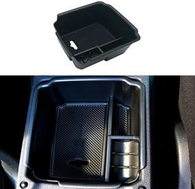 img 4 attached to Ramecar Center Console Organizer Interior Insert Storage Box For VW Volkswagen Tiguan 2021 2020 2019 2018