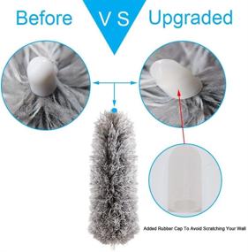 img 1 attached to 🧹 Flexible and Extendable Microfiber Duster with Extension Pole - Reaches up to 100 Inches! Ideal for Cleaning Ceiling Fans, Furniture, Keyboards, and Cobwebs - LECAMEBOR