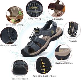img 3 attached to 👟 FLARUT Lightweight Men's Sandals - Outdoor Athletic Shoes