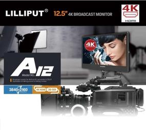 img 2 attached to 📸 Lilliput A12 DSLR Camera Monitor - 12.5” 4K HDMI 3G-SDI 3840X2160 Display for Sony FS5 FS7 F5 F55 RED Scarlet-W Weapon Raven Epic-W ARRI Alexa Mini Canon C200 C300 II DJI Ronin