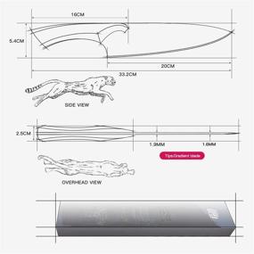 img 2 attached to 8-дюймовый поварской нож FINDKING с рукоятью из черного дерева эбони - серия "Гепард" с 9CR18MOV дамасской сталью.