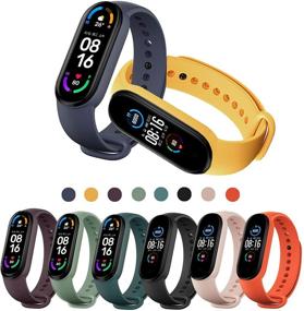 img 4 attached to 📱 PIXESTT Straps for Mi Band 6/Mi Band 5: Anti-Lost Silicone Smartwatch Strap for Xiaomi Mi Band 5/Amazfit Band 5 – Adjustable Wristband and Designed Accessories