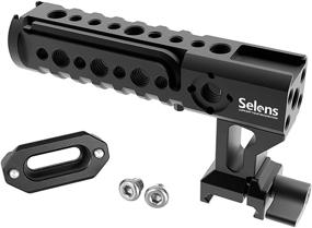 img 4 attached to 📷 Selens Universal Top Handle Grip with 45mm NATO Rail, 2 Cold Shoes - Ideal for Camera Cage, Video Camcorder