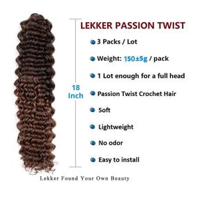 img 2 attached to 🧶 Lekker 18 Inch Water Wave Crochet Hair Passion Twist Crochet Braids Ombre Blond: Ultimate Style for Black Women Naturally Full Hair (18 Inch, Ombre Blond)