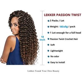 img 3 attached to 🧶 Lekker 18 Inch Water Wave Crochet Hair Passion Twist Crochet Braids Ombre Blond: Ultimate Style for Black Women Naturally Full Hair (18 Inch, Ombre Blond)