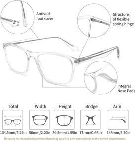 img 2 attached to Blue Light Blocking Reading Eye Glasses: Protect Your Eyes with Spring Hinge Frames - For Men & Women