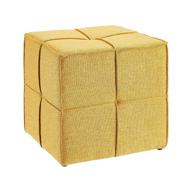 🛋️ first hill fhw delicate square bean bag ottoman, light yellow: stylish comfort for ultimate relaxation logo