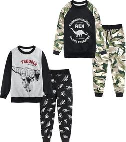 img 4 attached to ZukoCert Sweatshirts Cotton Printed TZB 110 Boys' Clothing : Clothing Sets