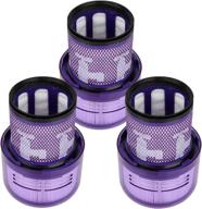 🔍 leitesy 3-pack filter for dyson v11: replace your dyson v11 torque drive and v11 animal filter with the best: compare to part #970013-02 логотип