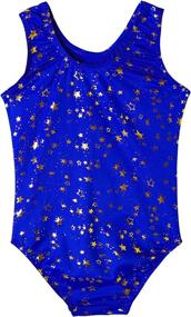 img 2 attached to 🌈 QoozZ Sparkle Rainbow Gymnastics Leotard for Girls - Printed Gymnastics Leotards