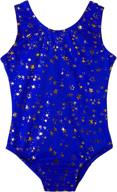 🌈 qoozz sparkle rainbow gymnastics leotard for girls - printed gymnastics leotards logo