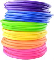 🎪 topbuti 24 pcs multicolor plastic toss rings: fun speed & agility practice game for children, perfect for outdoor garden & carnival games, bridal shower entertainment! logo