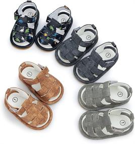 img 3 attached to Miamooi Sandals Toddler Outdoor Closed Toe Boys' Shoes : Sandals