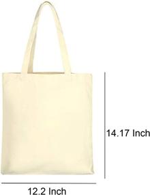 img 2 attached to 👜 Pack of 10 Craft Canvas Bags for Sublimation Printing - Durable Canvas Tote Bags for DIY, Ideal for Carrying Books or Grocery Shopping, Reusable and Washable