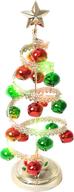 🎄 15-inch red, green, and gold varmax mini prelit helical tabletop christmas tree logo