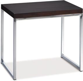 img 2 attached to 🪑 Stylish and Modern OSP Home Furnishings Wall Street Chrome and Espresso End Table