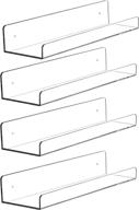 🛀 cq acrylic 15" invisible acrylic floating wall ledge shelf set of 4 - versatile nursery, kitchen, bathroom storage shelves organizers logo