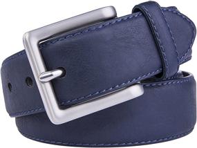 img 3 attached to 👔 Classic Stitched Regular Width Men's Belts - Enhance Your Wardrobe with Essential Accessories