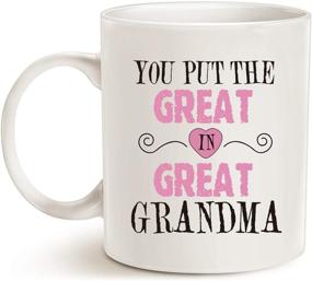 img 1 attached to 🎁 MAUAG Mothers Day Gifts Grandma Coffee Mug: Celebrate Your Great Grandma's Greatness with the Best Birthday Present – 11 Oz White Cup!