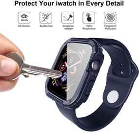 img 3 attached to 🔵 Прочный чехол Mesime Rugged для Apple Watch 38 мм Series 3 2 1 - синий