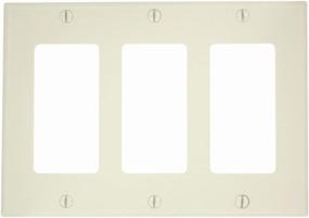 img 1 attached to Leviton 80411-NT: Premium Light Almond 3-Gang Decora/GFCI Wallplate - Standard Size & Device Mount