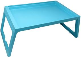img 2 attached to 🔵 Convenient Folding Lap Desk Tray - Versatile Blue Design for Maximum Comfort