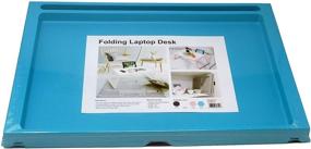 img 1 attached to 🔵 Convenient Folding Lap Desk Tray - Versatile Blue Design for Maximum Comfort