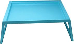 img 3 attached to 🔵 Convenient Folding Lap Desk Tray - Versatile Blue Design for Maximum Comfort