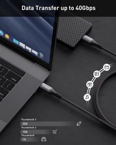 img 3 attached to 🔌 Maxonar 1M Thunderbolt 3 Cable – 40Gbps Thunderbolt 3 USB C Cable, Supports 100W Power Delivery, 1x 5K 60hz or Dual 4K 60hz Monitor, Compatible with New MacBook Pro, ThinkPad Yoga, Alienware 17 & More