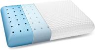 🌙 inight memory foam pillow - soft, supportive, ventilated for sleeping - back & side sleeper - oeko-tex & certipur-us certified - white-standard logo