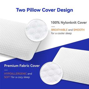 img 2 attached to 🌙 iNight Memory Foam Pillow - Soft, Supportive, Ventilated for Sleeping - Back & Side Sleeper - Oeko-TEX & CertiPUR-US Certified - White-Standard