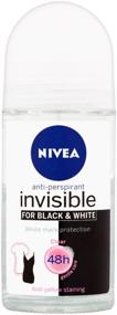 img 2 attached to 🌫️ NIVEA Invisible Black And White Clear Roll On Anti Perspirant Deodorant 50ml - Original Formula, 1 Count
