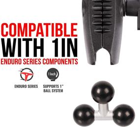 img 2 attached to 🔌 Enhanced Triple 1" Ball Adapter with Metal Shaft: Premium Rubber Coating, Perfect Compatibility with RAM, Arkon, iBolt, and More - Tackform Enterprise Series