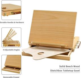 img 3 attached to Дополнительные кисти для рисования MEEDEN Beechwood Sketchbox