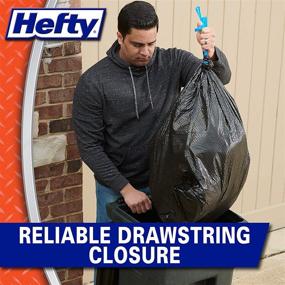 img 2 attached to 🗑️ Hefty Ultra Strong Multipurpose Large Trash Bags - Black, Unscented Scent, 30 Gallon - 150 Total Bags (25 Count x 6 Packs)