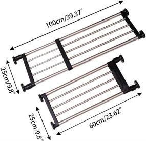 img 3 attached to Расширяемый регулируемый органайзер Hershii 23 62 39 37 дюймов