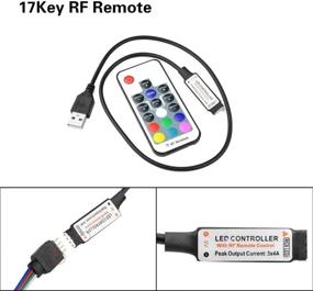 img 3 attached to RGBZONE RGBZONE 1M USB DC 5V 24V LED Controller Kit 17 Key RF Wireless Remote Control Dimmer Inline LED Controller For 5050 3528 RGB LED Strip Lights