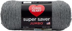 img 4 attached to 🧶 Серый меланж Нить Red Heart Super Saver Jumbo: Превосходное качество для больших проектов