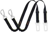 adjustable ibuddy dog seat belt for cars - premium pet seat belt for small dogs with 🐾 dual safe hook and elastic nylon - heavy duty and lightweight dog safety belts for enhanced vehicle security логотип