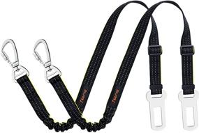 img 4 attached to Adjustable iBuddy Dog Seat Belt for Cars - Premium Pet Seat Belt for Small Dogs with 🐾 Dual Safe Hook and Elastic Nylon - Heavy Duty and Lightweight Dog Safety Belts for Enhanced Vehicle Security