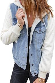 img 4 attached to 🧥 Acelitt Junior Jackets: Stylish Contrast Pocket Women's Coats, Jackets & Vests