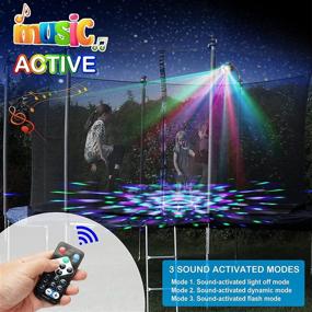 img 2 attached to 🎵 TKAIE Trampoline Lights & Bluetooth Music - LED Lights with Remote Control for Trampolines, Outdoor Game Accessories and Perfect Gift for Kids