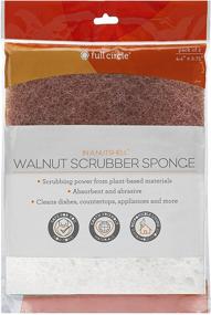 img 3 attached to 🧽 Full Circle Walnut Scrubber Sponges, Non-Scratch, Set of 2, 2 oz