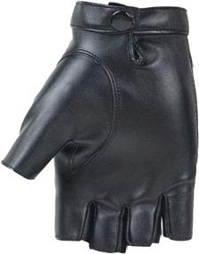 img 3 attached to 🧤 Stylish Black Fingerless PU Leather Gloves for Women - Versatile for Cycling, Driving, Motorcycle Performance and More - One Size Fits All