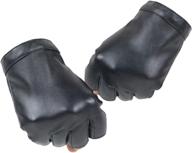 🧤 stylish black fingerless pu leather gloves for women - versatile for cycling, driving, motorcycle performance and more - one size fits all логотип