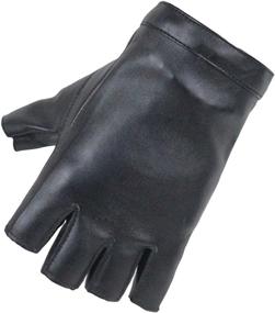 img 2 attached to 🧤 Stylish Black Fingerless PU Leather Gloves for Women - Versatile for Cycling, Driving, Motorcycle Performance and More - One Size Fits All